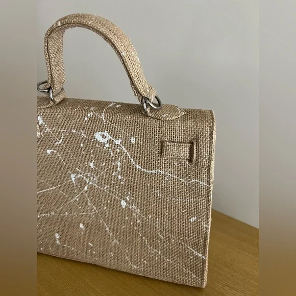 TAKING 1ST OFFER: Jute Smiley Face Handbag - NWOT -  Kelly Style - Picture 8 of 13